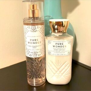 NWT Bath & Body Works Pure Wonder Hydrating Body Cream Fine Fragrance Mist Lot